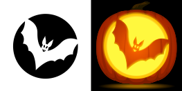 Bat Pumpkin Stencil
