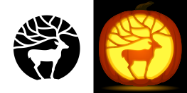 Deer Pumpkin Stencil