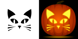 Easy Cat Pumpkin Stencil