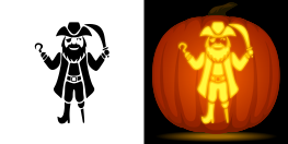 Pirate Pumpkin Stencil
