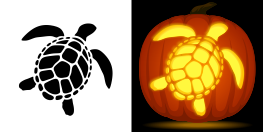 Sea Turtle Pumpkin Stencil