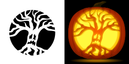 Tree Pumpkin Stencil
