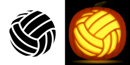 Volleyball Pumpkin Stencil