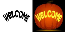 Welcome Pumpkin Stencil