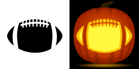 Football Pumpkin Stencil