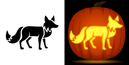 Fox Pumpkin Stencil