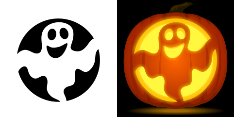 ghost stencils for pumpkins